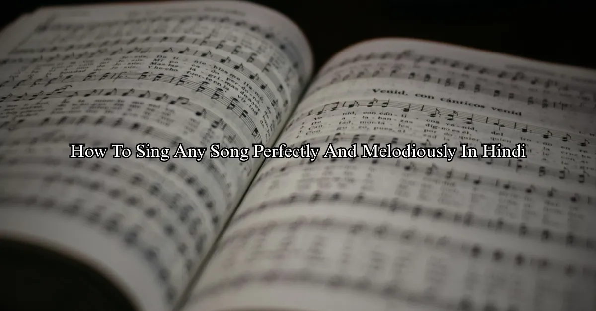 How To Sing Any Song Perfectly And Melodiously (Hindi)